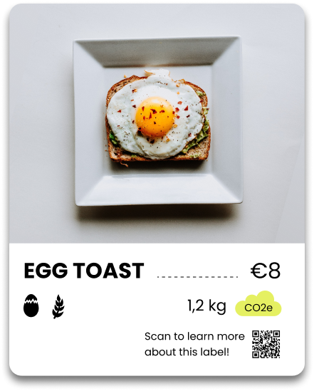 egg toast label with qr egg toast label with qr
